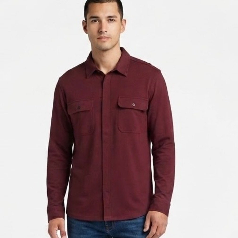 7 Diamonds Generation Soft Flannel Shirt Burgundy 4-Way Stretch GSMK-7282 XXL